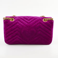 Gucci Small Velvet Violet GG Marmont