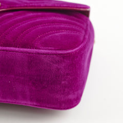 Gucci Small Velvet Violet GG Marmont
