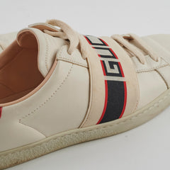 Gucci Women's Leather Ace Sneakers White/Red Size 35.5