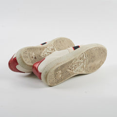 Gucci Women's Leather Ace Sneakers White/Red Size 35.5