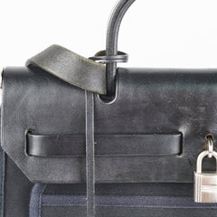 Hermes Herbag 31 Black Square G Stamp