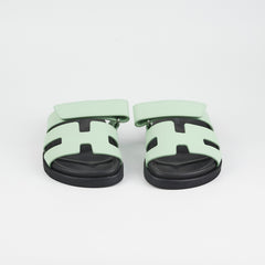 Hermes Chypre Vert Jade Sandals Size 34