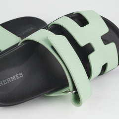 Hermes Chypre Vert Jade Sandals Size 34
