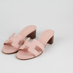 Hermes Oasis Rose Pale Sandals Size 34