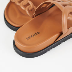 Hermes Extra Gold Sandals Size 34