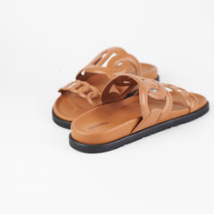Hermes Extra Gold Sandals Size 34