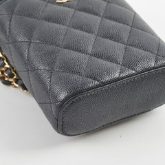 Chanel 23C Small Vanity Case Caviar Black Crossbody Bag