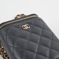 Chanel 23C Small Vanity Case Caviar Black Crossbody Bag