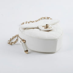 Chanel Mini Heart Bag White 32 Series