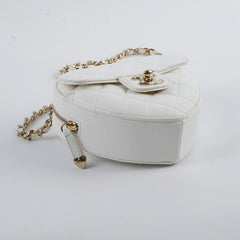 Chanel Mini Heart Bag White 32 Series
