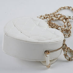 Chanel Mini Heart Bag White 32 Series