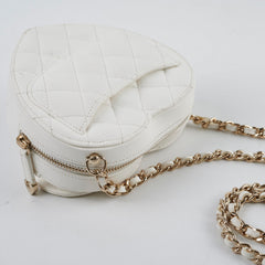 Chanel Mini Heart Bag White 32 Series
