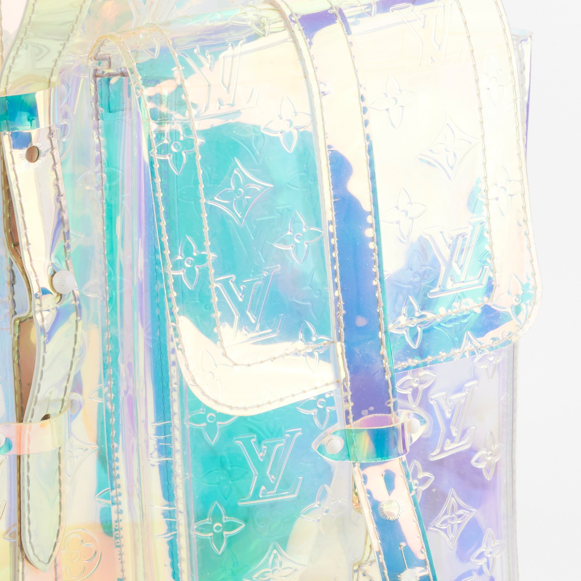 louis vuitton christopher backpack monogram gm prism fake Louis Vuitton Virgil Abloh Christopher Iridescent Backpack