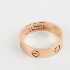 Cartier Love Ring Pink Gold Size 60