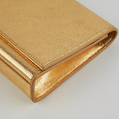 Saint Laurent Kate Tassel Gold Clutch