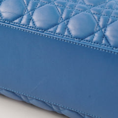 Dior Cannage Leather Shopping Tote Blue