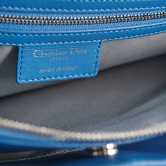 Dior Cannage Leather Shopping Tote Blue