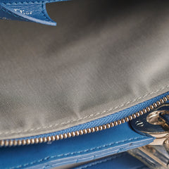 Dior Cannage Leather Shopping Tote Blue