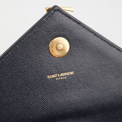 Saint Laurent Large Envelope Navy Shoulder Bag