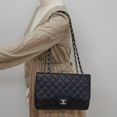 Chanel Jumbo Classic Single Flap Black Caviar Bag