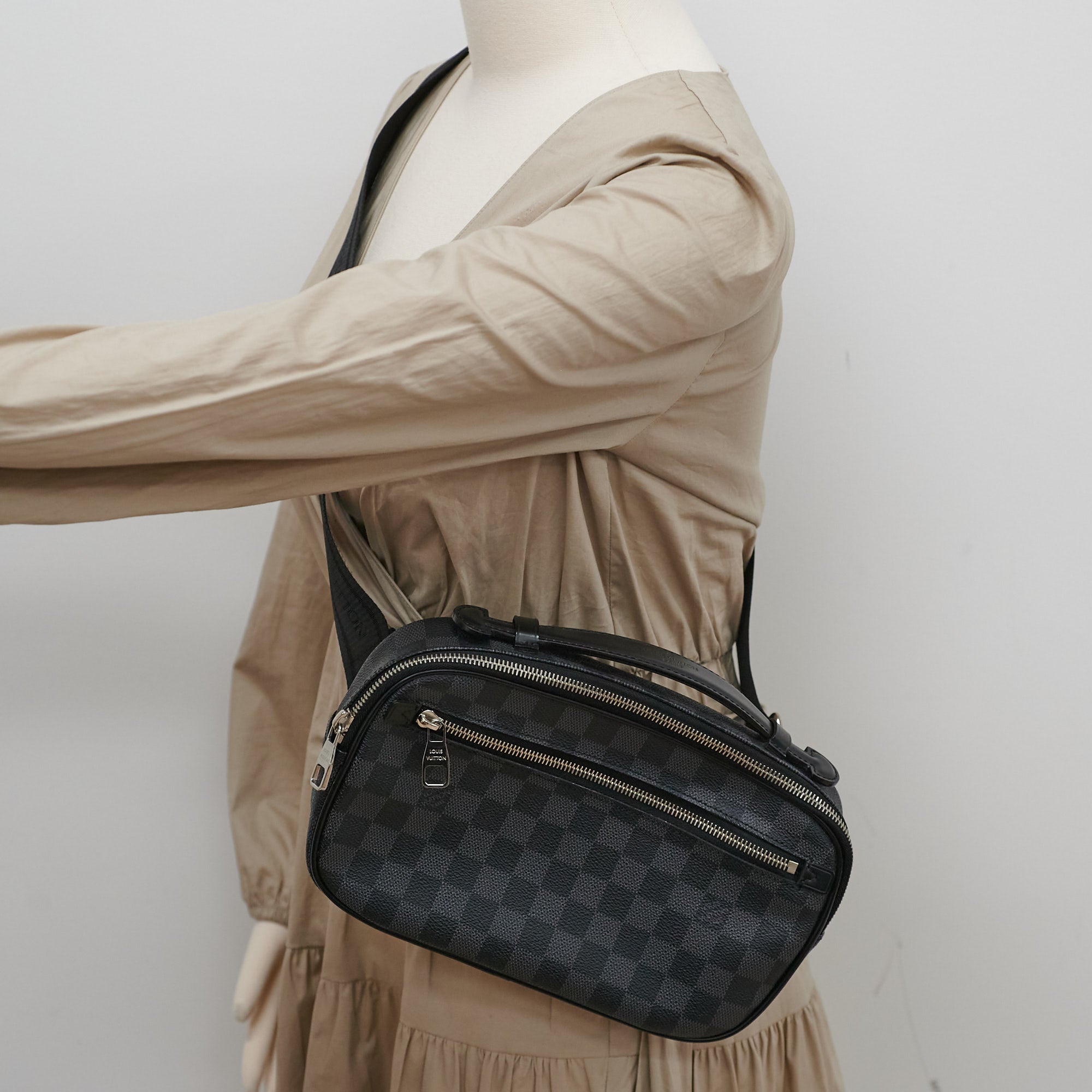 Shop authentic Louis Vuitton Damier Graphite Ambler Bumbag at revogue for  just USD 1,000.00