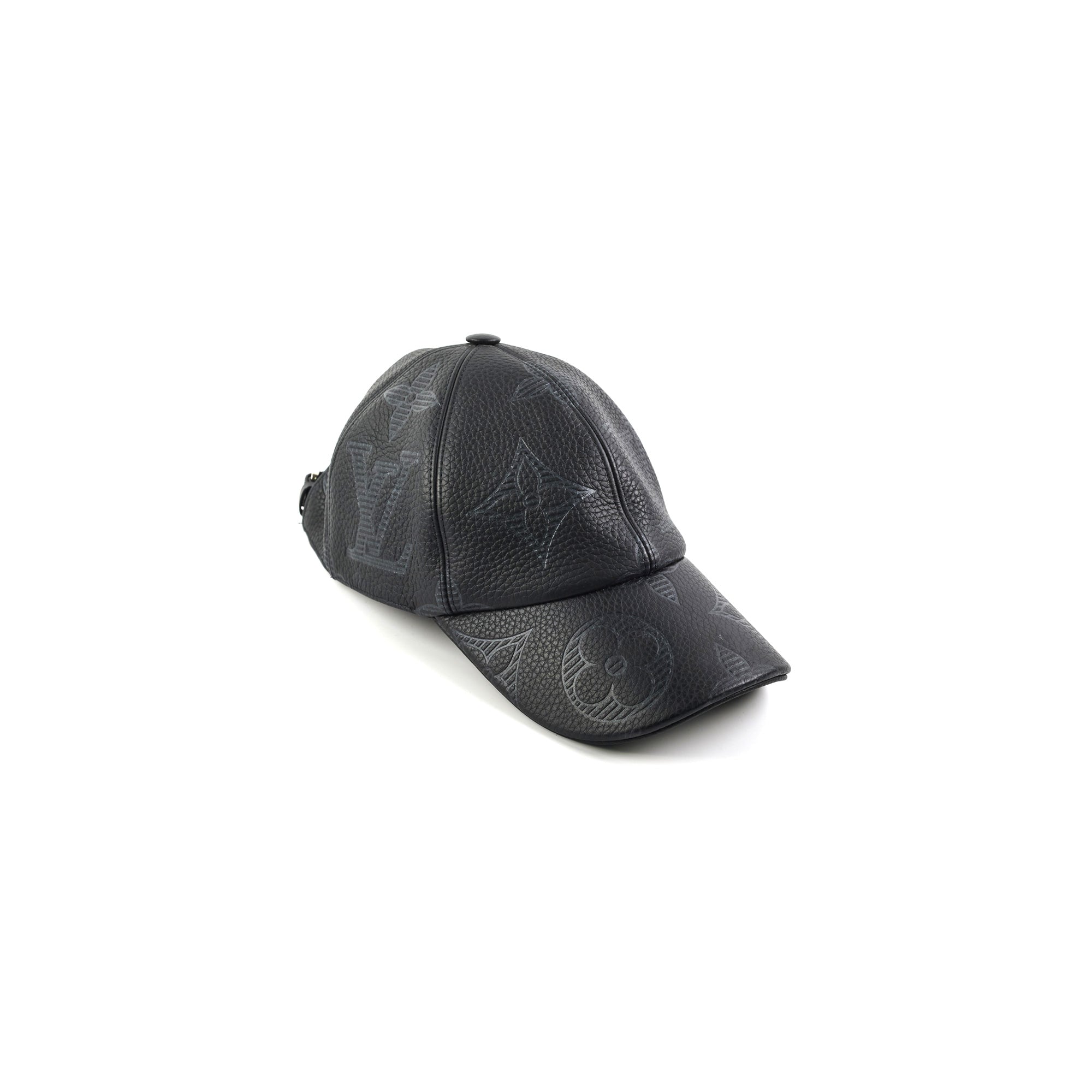 Louis Vuitton® Monogram Shadow Cap Black. Size 58