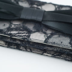 Chanel Lace Bow Clutch Black