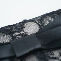 Chanel Lace Bow Clutch Black