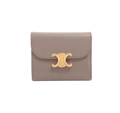 CELINE Triomphe Leather Compact Wallet
