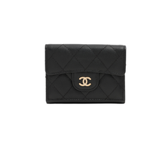 Chanel Caviar Black Fold Wallet