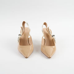 Christian Dior J'adior Slingback Patent Beige Size 37.5 Heels