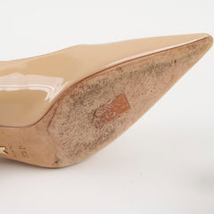 Christian Dior J'adior Slingback Patent Beige Size 37.5 Heels