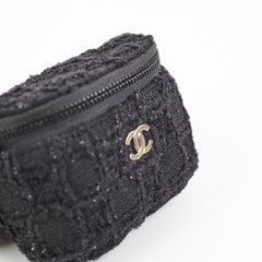 Chanel Wristlet Tweed Black Pouch - Series 30