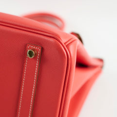 Hermes Birkin 35 Candy Epsom Rose Jaipur/Gold - Stamp P Square