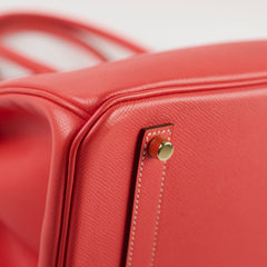 Hermes Birkin 35 Candy Epsom Rose Jaipur/Gold - Stamp P Square