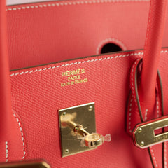 Hermes Birkin 35 Candy Epsom Rose Jaipur/Gold - Stamp P Square