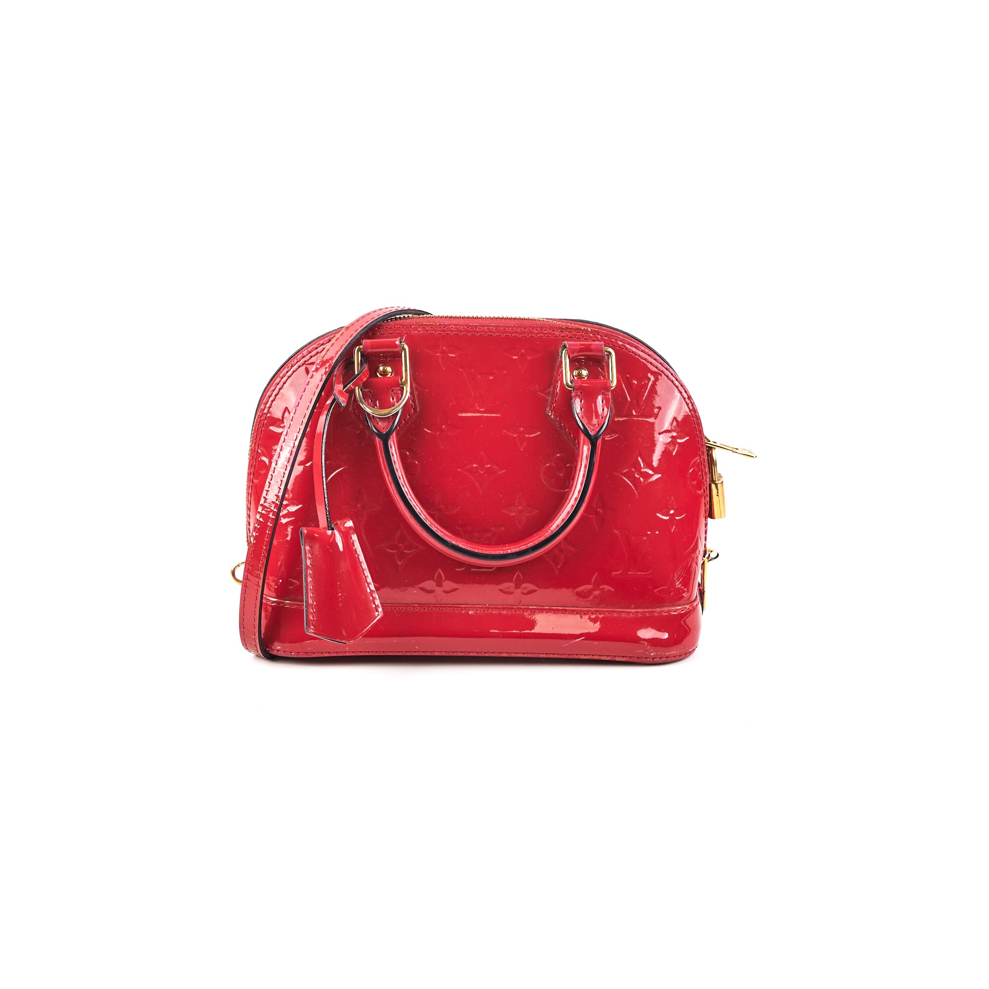 Louis Vuitton Alma BB Monogram Vernis Shoulder Handbag - THE PURSE AFFAIR