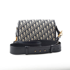 Christian Dior Totter Flap Navy Oblique Crossbody