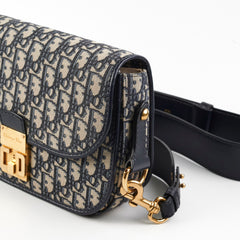 Christian Dior Totter Flap Navy Oblique Crossbody