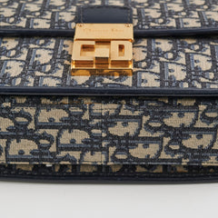 Christian Dior Totter Flap Navy Oblique Crossbody