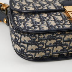 Christian Dior Totter Flap Navy Oblique Crossbody