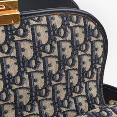 Christian Dior Totter Flap Navy Oblique Crossbody
