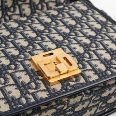 Christian Dior Totter Flap Navy Oblique Crossbody