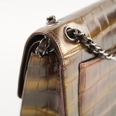 Chanel Metallic Aligator Jumbo 14 Series