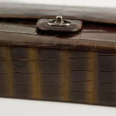 Chanel Metallic Aligator Jumbo 14 Series