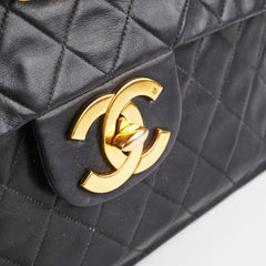 Chanel Maxi Jumbo Vintage Black Flap