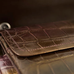 Chanel Metallic Aligator Jumbo 14 Series