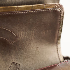 Chanel Metallic Aligator Jumbo 14 Series