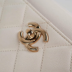 Chanel Business Affinity Small White Caviar