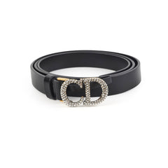 ITEM 5 - Christian Dior CD Rhinestone Gold Belt Size 75cm